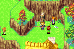 Isaac casts Move in Vale: the screen tints, a hand appears over the stone pillar and pushes it, and the colours come back