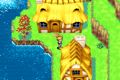 Isaac walks east along the path above a house in Vale; as he passes behind it the roof is drawn over him, and he comes out the other side and walks back