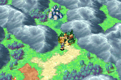 Isaac walks back and forth on the World Map south of Vale until the screen flashes and a battle against Wild Mushrooms opens